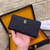 LV zipper wallet embossed wallet wallet card holder