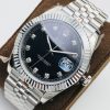 Rolex Datejust Black Dial Diamond White Gold Swiss Clone Movement