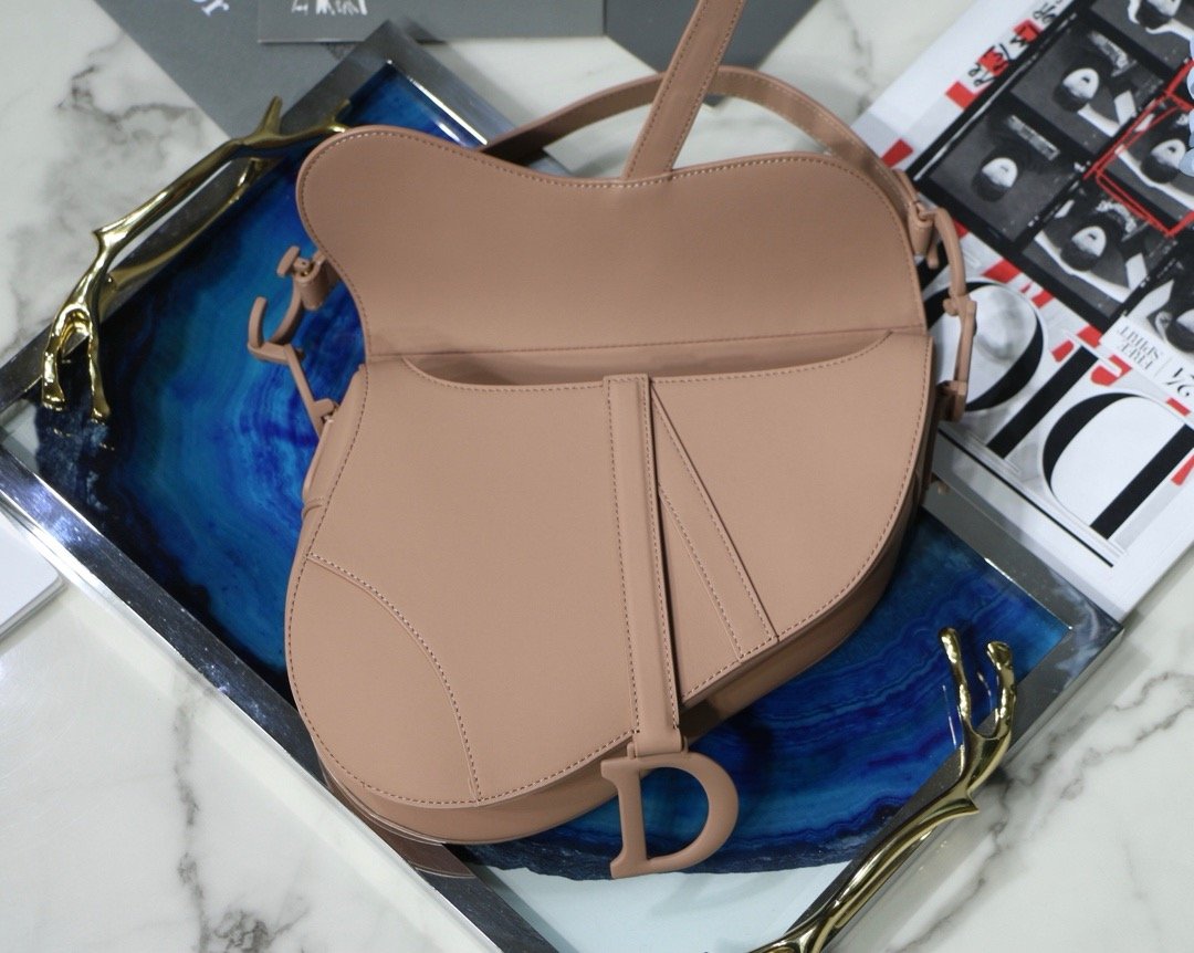 Dio.r Saddle🖤 frosted color buckle saddle bag
