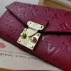 LV Diamond pattern leather embossed pochette metis handbag envelope wallet