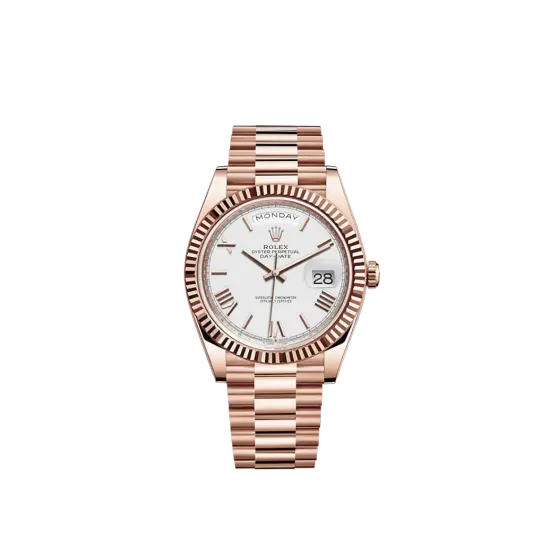Rolex Day-Date President 40mm Everose gold White Dial 228235-0032 Unworn