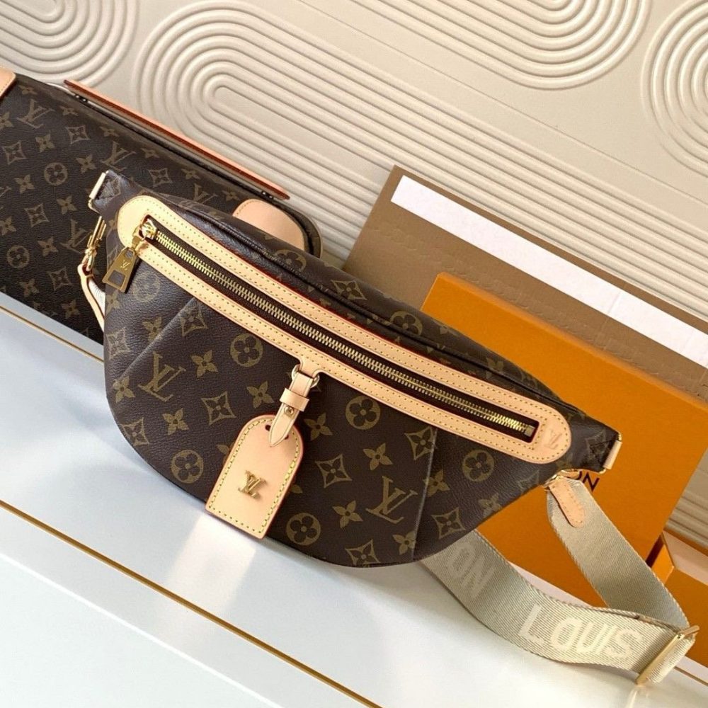 LV high rise waist bag monogram coated canvas