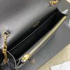 LE CASSANDRE Smooth leather envelope and chain wallet Black lambskin/gold 743050