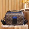 S LOCK messenger bag m45863 French original leather closure pure steel hardware