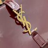 2024 Spring and Summer New Patent Leather Underarm Bag! Le5A7 Bag Hobo Bag Patent Leather Burgundy/Gold 657228