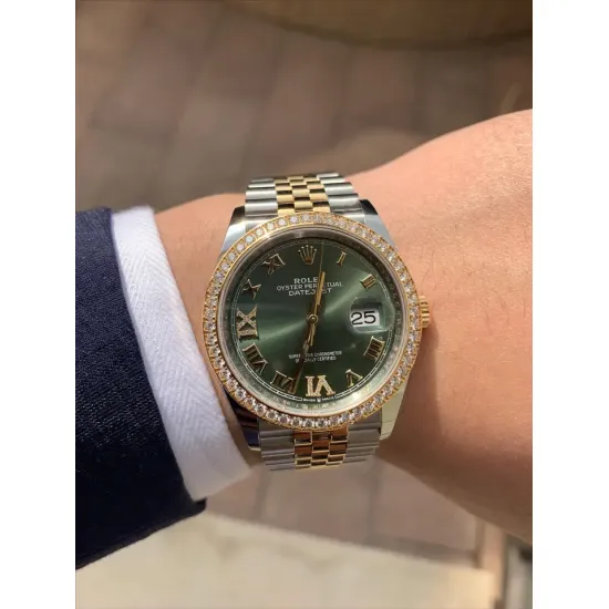 Rolex DATEJUST 31mm Oystersteel yellow gold and diamonds m126283rbr