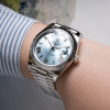 Rolex Oyster Perpetual Day-Date President 40mm in Platinum with Ice-Blue Dial Men's Watch 228236-0012 Brand New