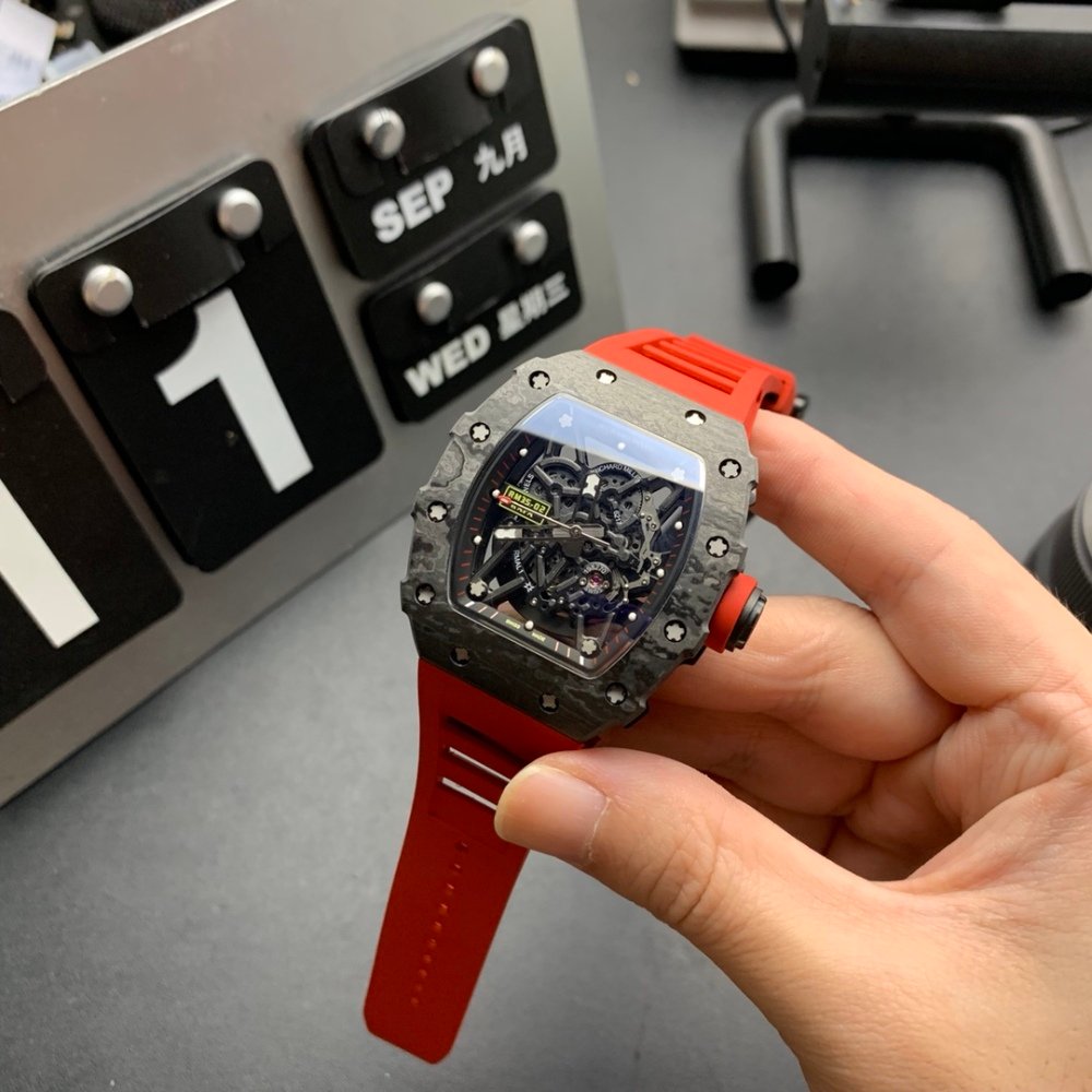 Richard Mille RM35-02 Carbon Fiber Skeleton Dial Mens Watch