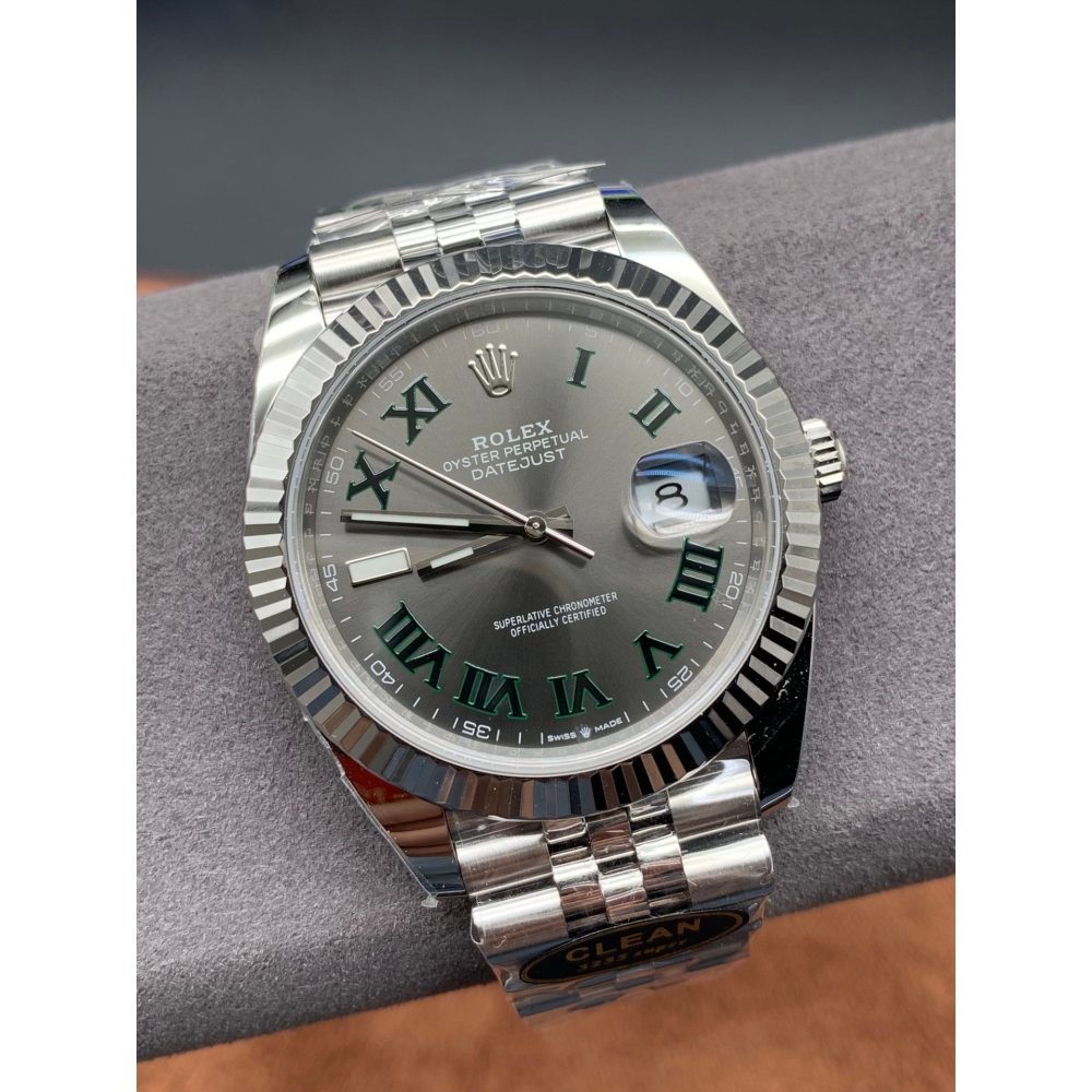 Rolex Datejust 126334 Grey And Green Roman Dial Two Tone Swiss 3235 Movement