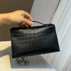 mini matte black silver Hermès handbag