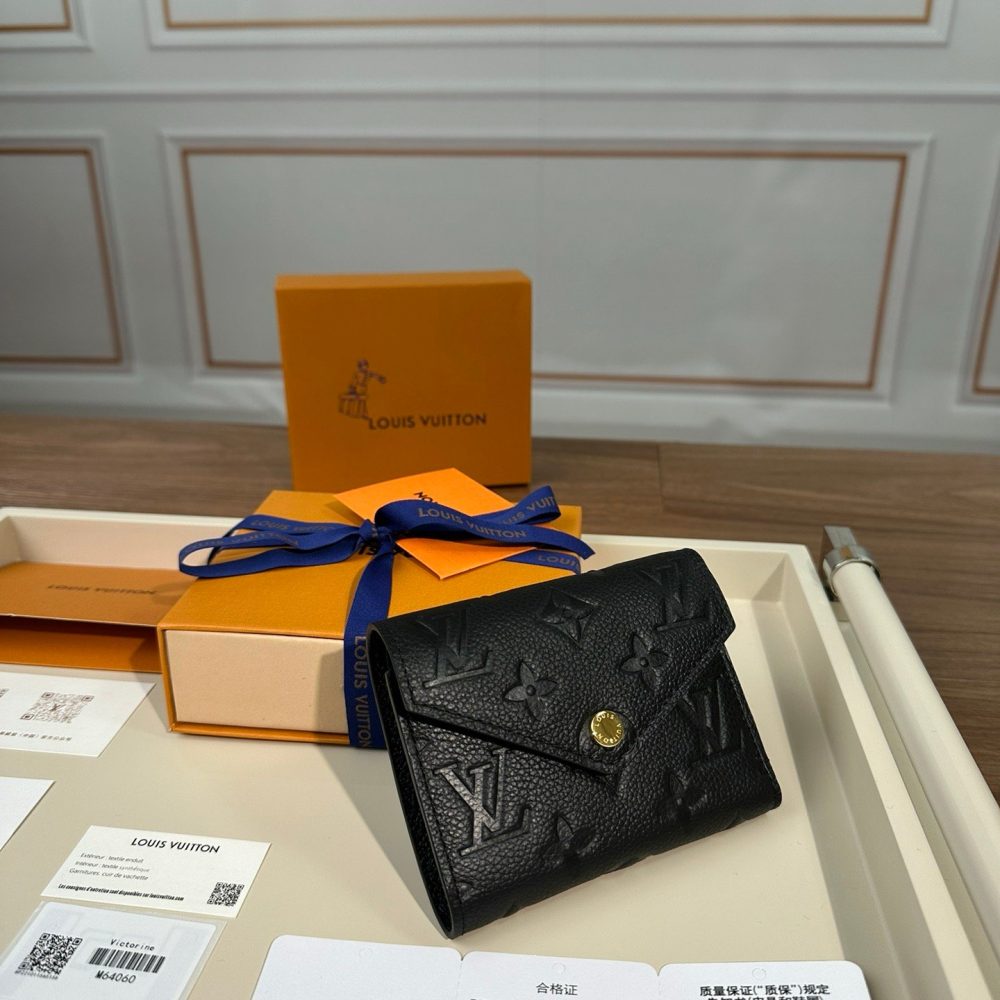 LV embossed wallet card holder