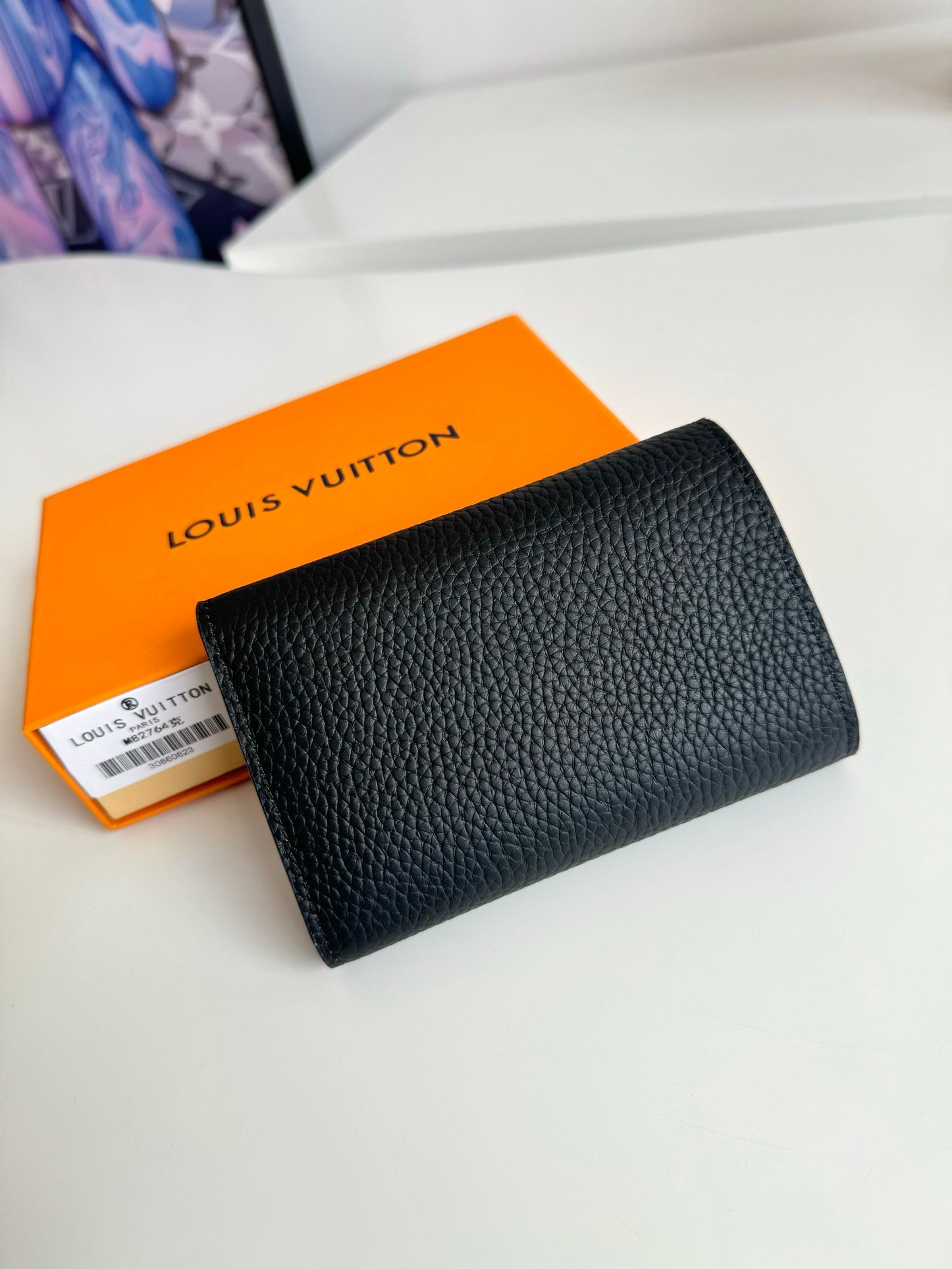 LV portefeuille capsine compact black wallet wallet card holder
