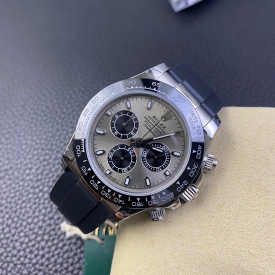 Rolex Daytona White Gold Steel Dial Oysterflex Strap 116519ln-0027