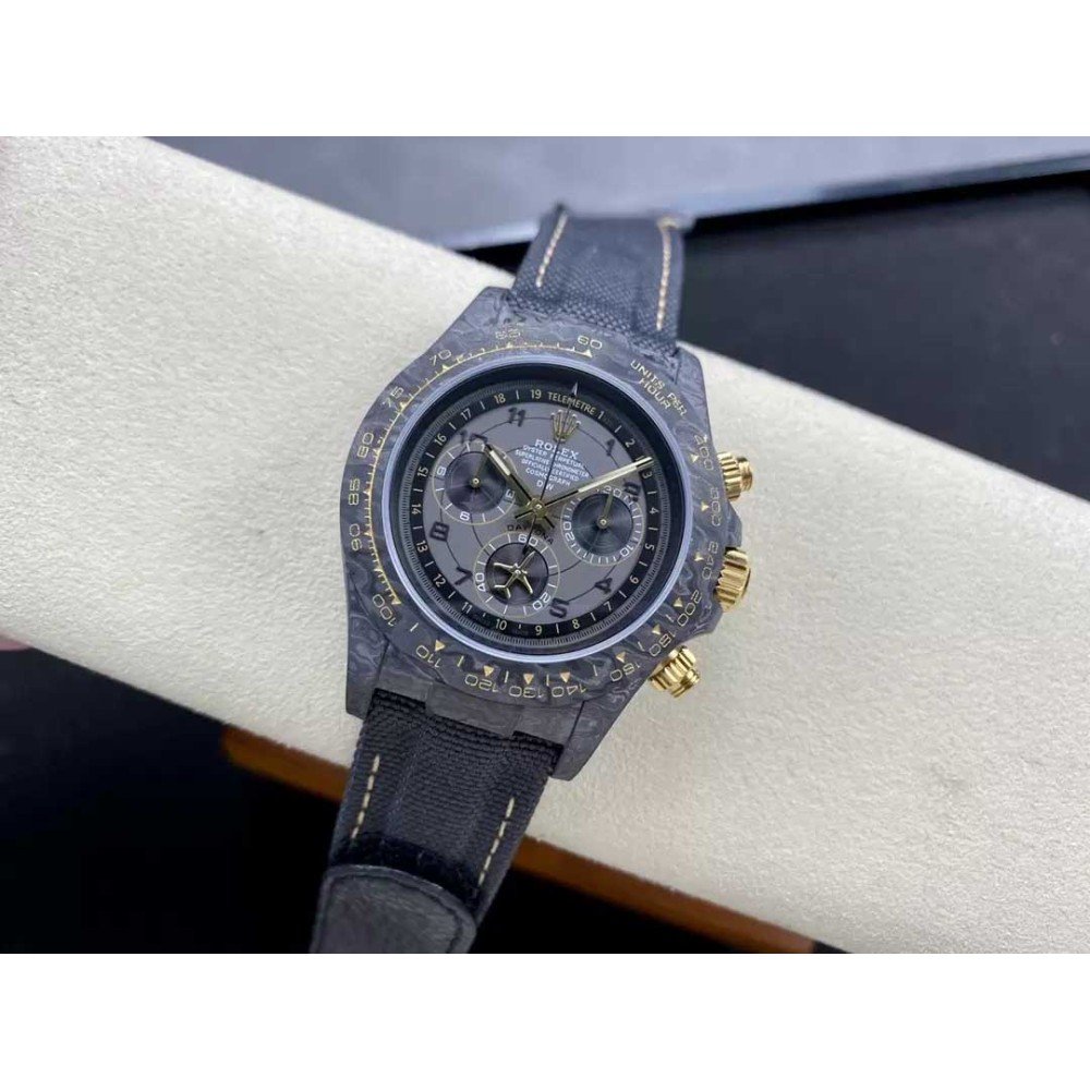 Rolex DIW Modified Datona Carbon Fiber Gray Dial Swiss 4130 Movement