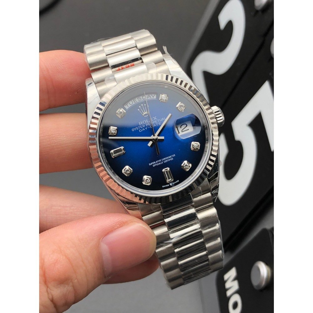 Rolex Day-Date 128239 Blue Dial Sapphire Crystal Swiss Movement