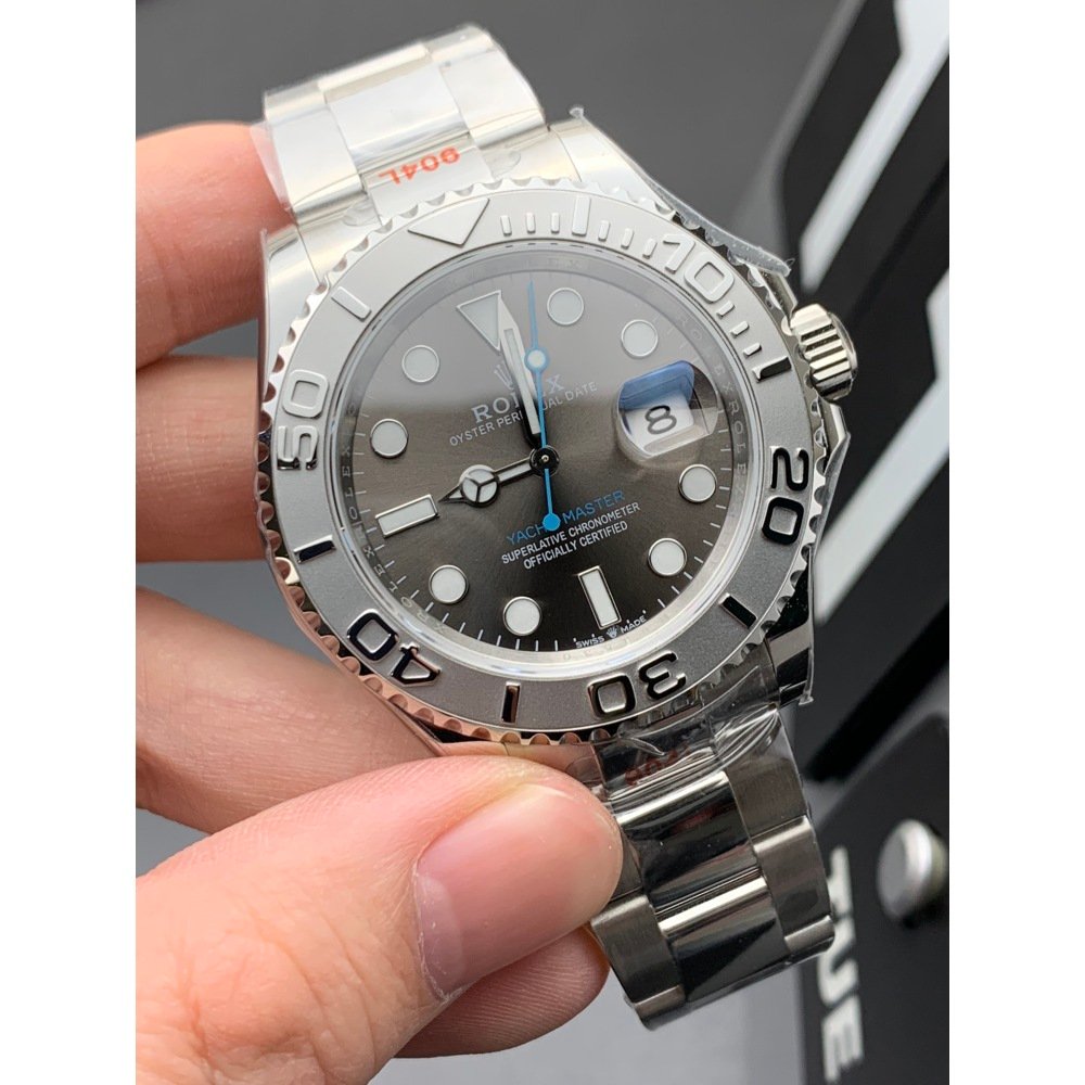 Rolex Yacht-Master 268622 Gray Dial White Gold Steel 3235 Clone Movement
