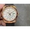 Rolex Sky-Dweller m336235-0003 rose gold and white Dial Rubber Strap 2824 Movement
