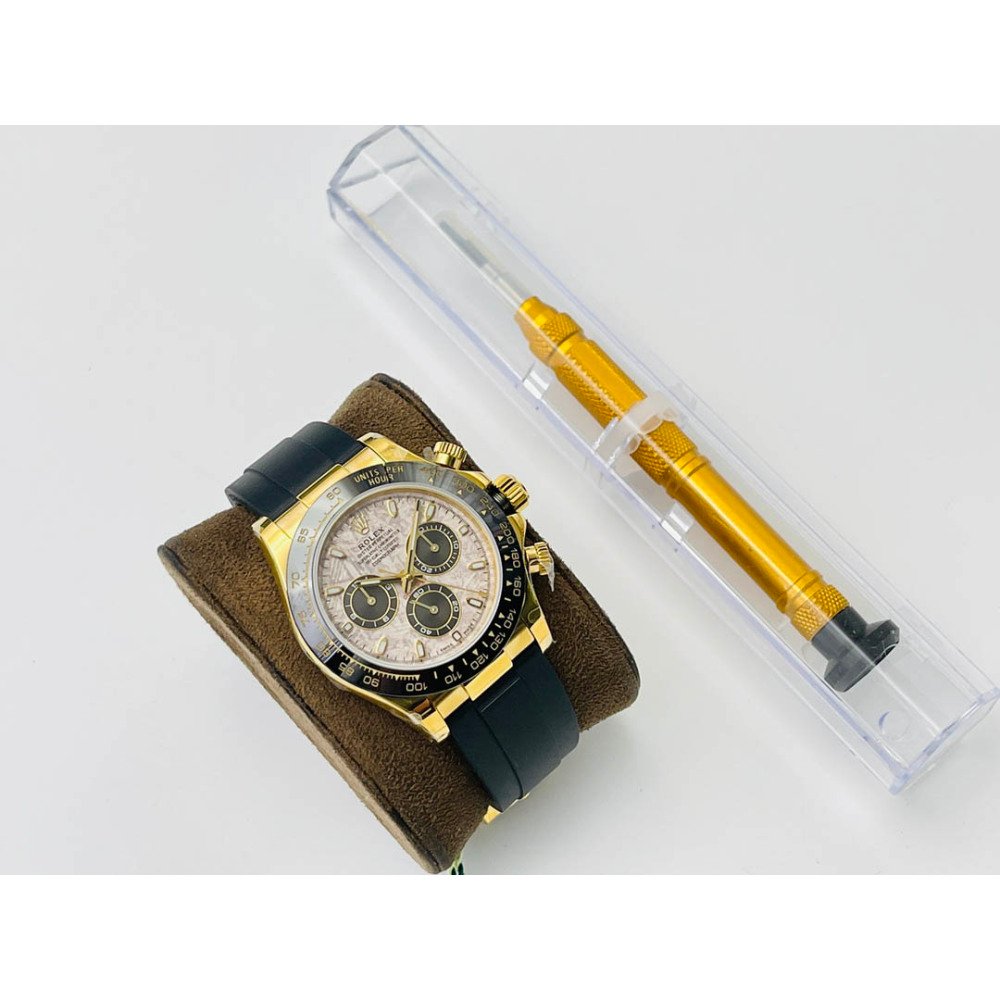 Rolex Daytona 116518LN Gold Meteorite Dial Swiss 4130 Movement