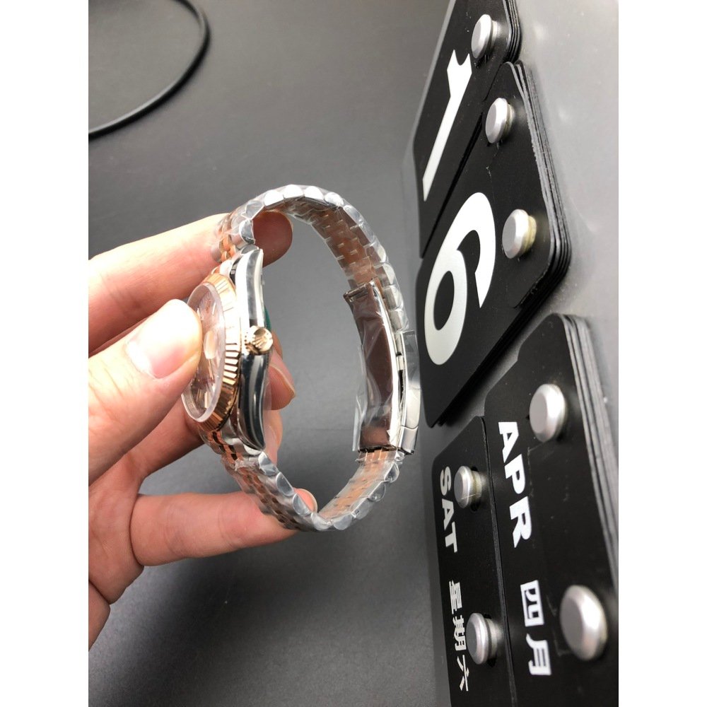 Rolex Datejust 126231 Rose Gold Palm Dial Stainless Jubilee Bracelet Swiss Clone Movement