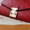 LV Diamond pattern leather embossed pochette metis handbag envelope wallet