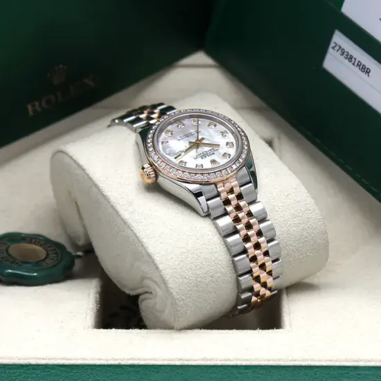 Christmas Promotion -Rolex Lady Datejust 28mm Everose Diamond Bezel Two-Tone 279381 For Women New