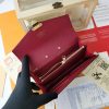 LV Diamond pattern leather embossed pochette metis handbag envelope wallet