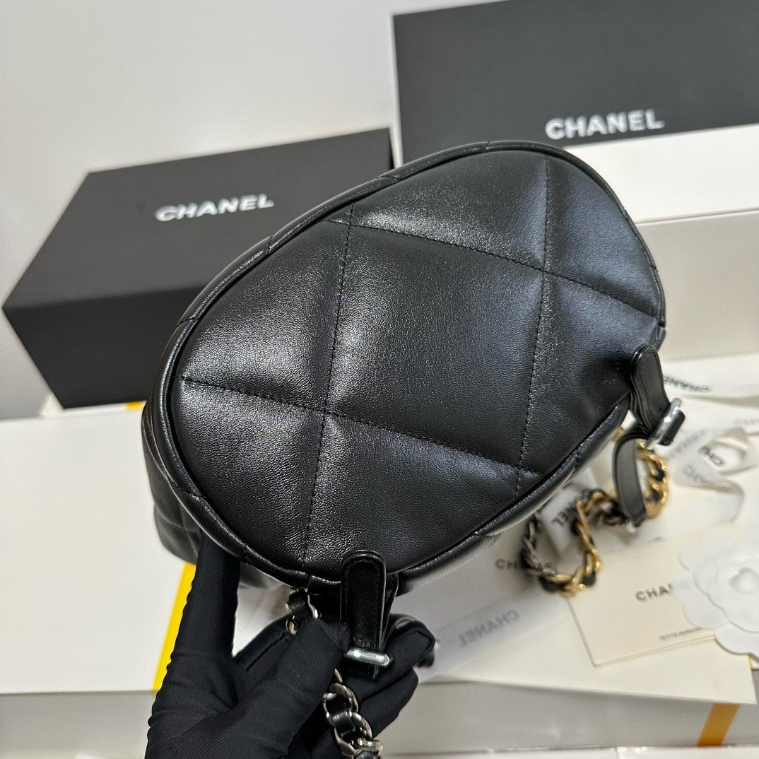 【 Original imported leather all steel 】 24C Early Spring Resort Series 19 Double backpacks come ZP AS4223w1380