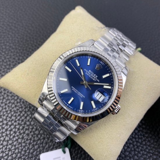Rolex Datejust 41mm Oystersteel and white gold Bright Blue Dial 126334-0002