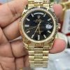 Rolex Day-Date 228238 Black Crystal Dial Yellow Gold President Bracelet Swiss 3255 Movement