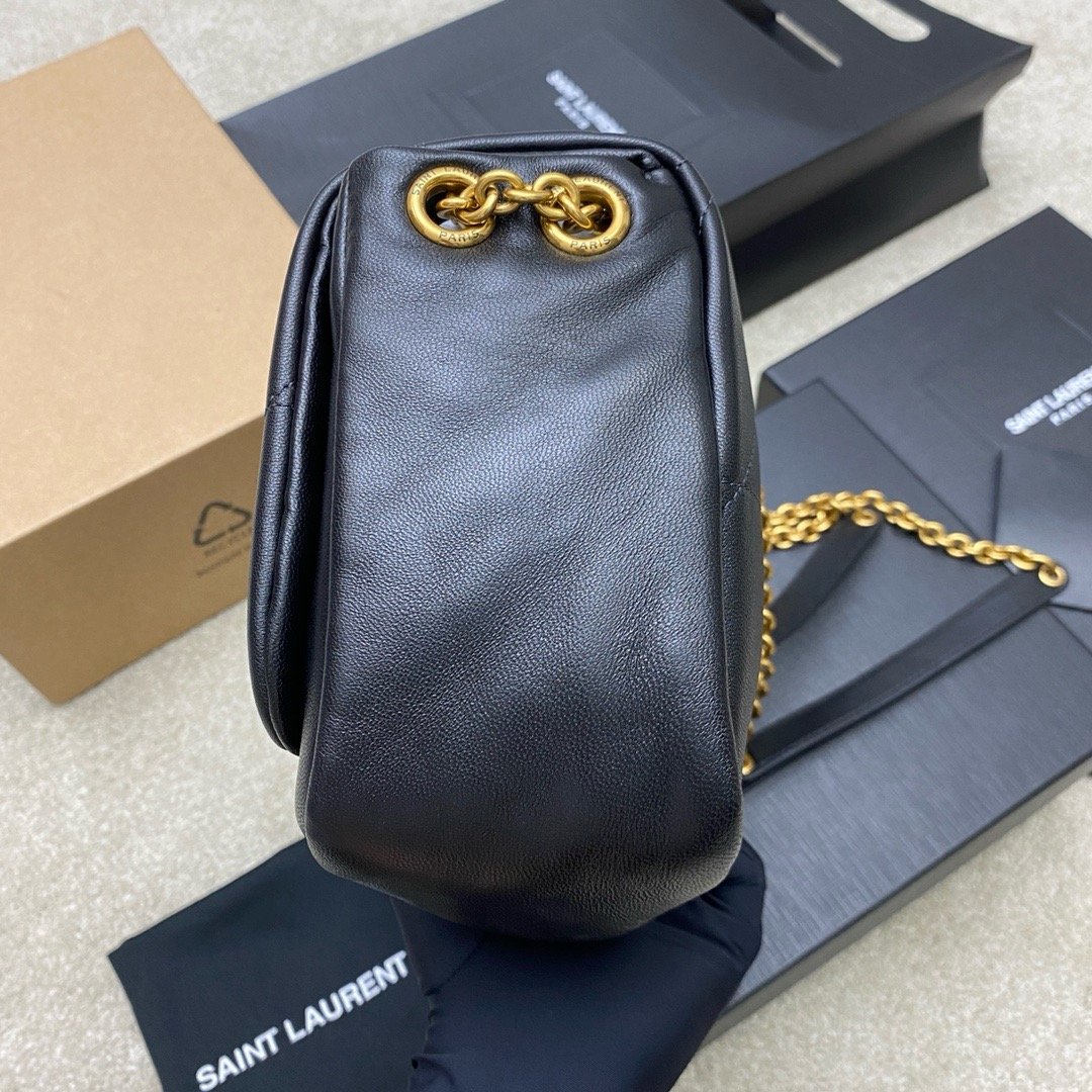 JAMIE 4.3 Small Original Sheepskin Handbag Black Sheepskin/Gold 763475-3