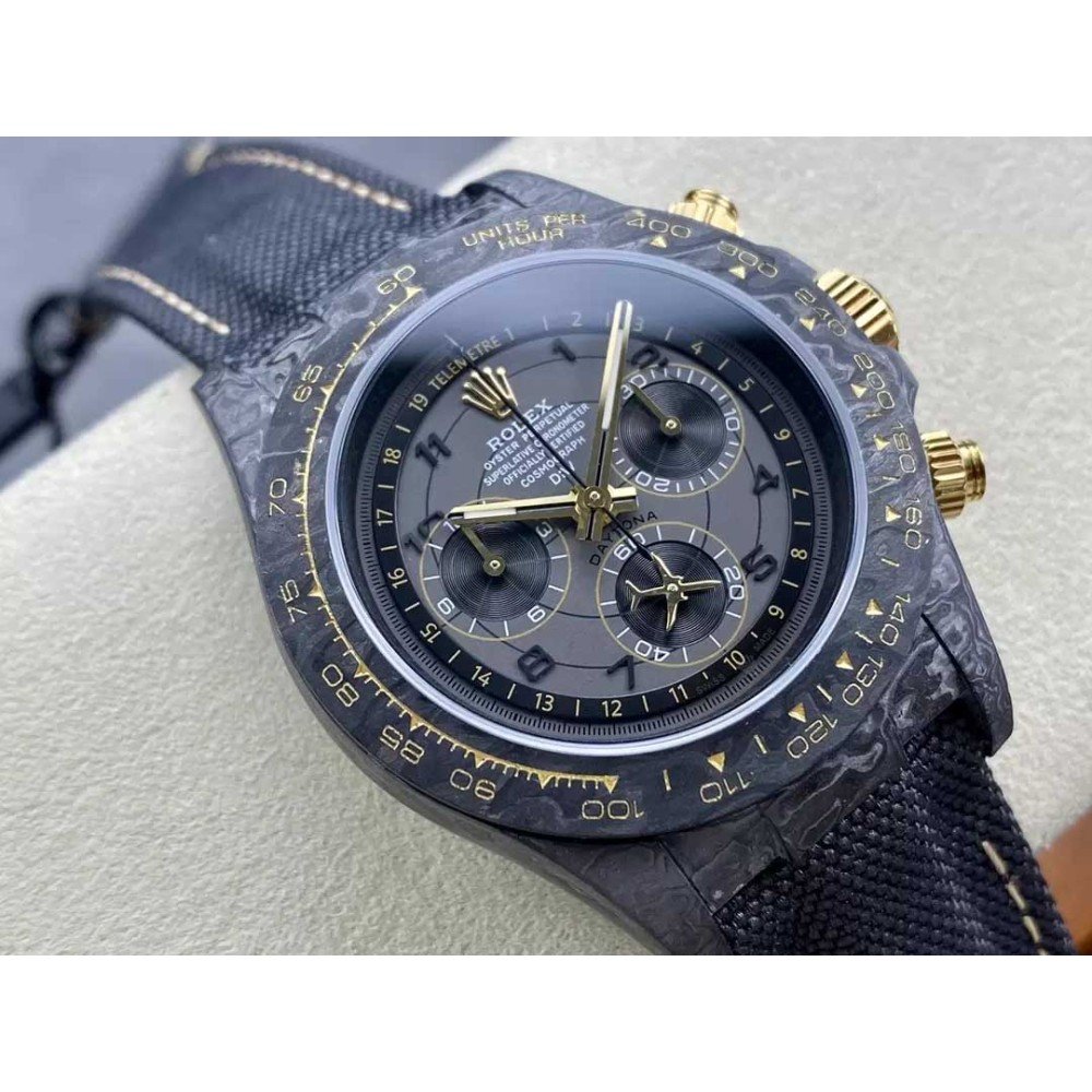 Rolex DIW Modified Datona Carbon Fiber Gray Dial Swiss 4130 Movement