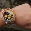 Daytona Rainbow Diamond Yellow Gold Stainless Steel 40mm