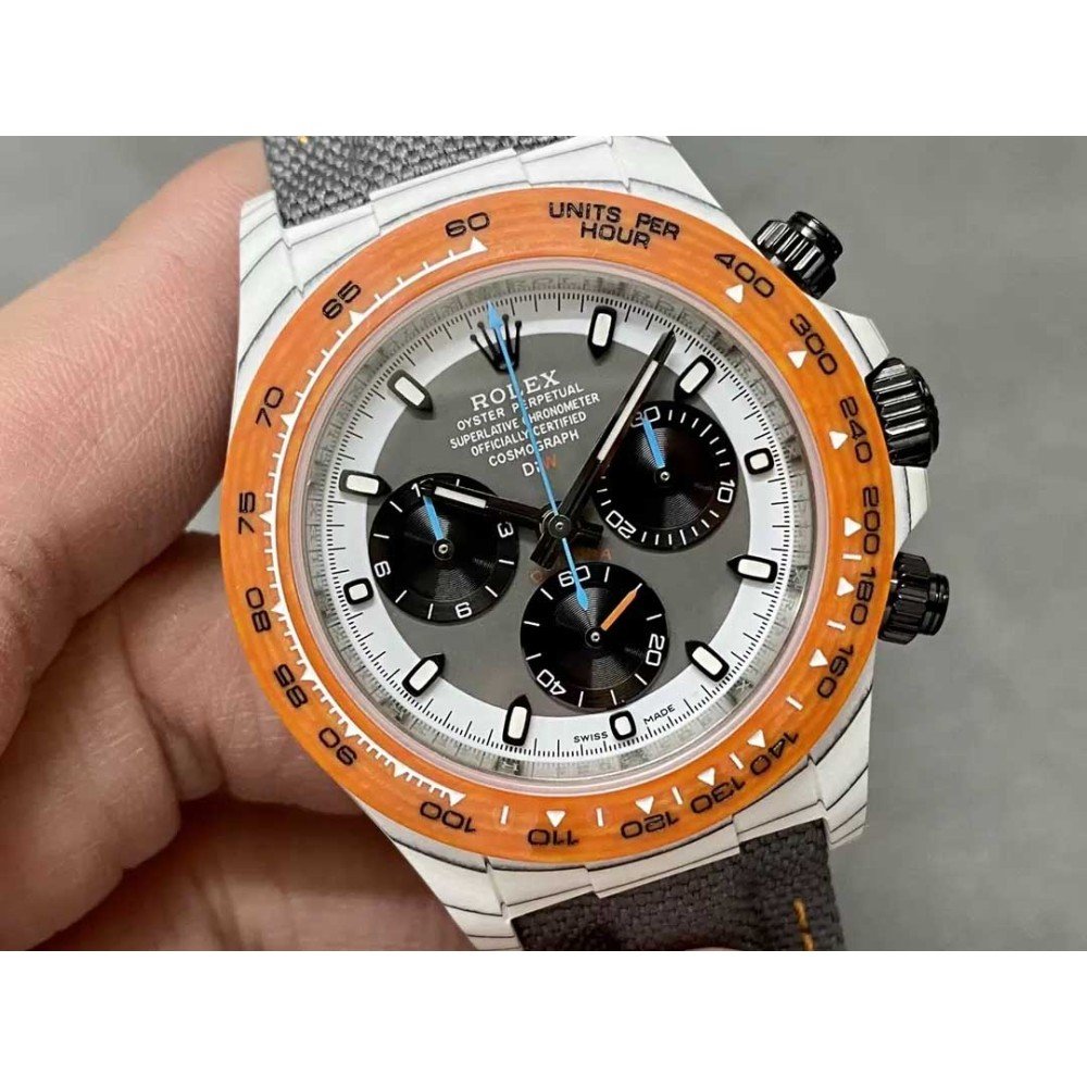 Rolex DIW Modified Datona Orange White Dial Swiss 4130 Movement