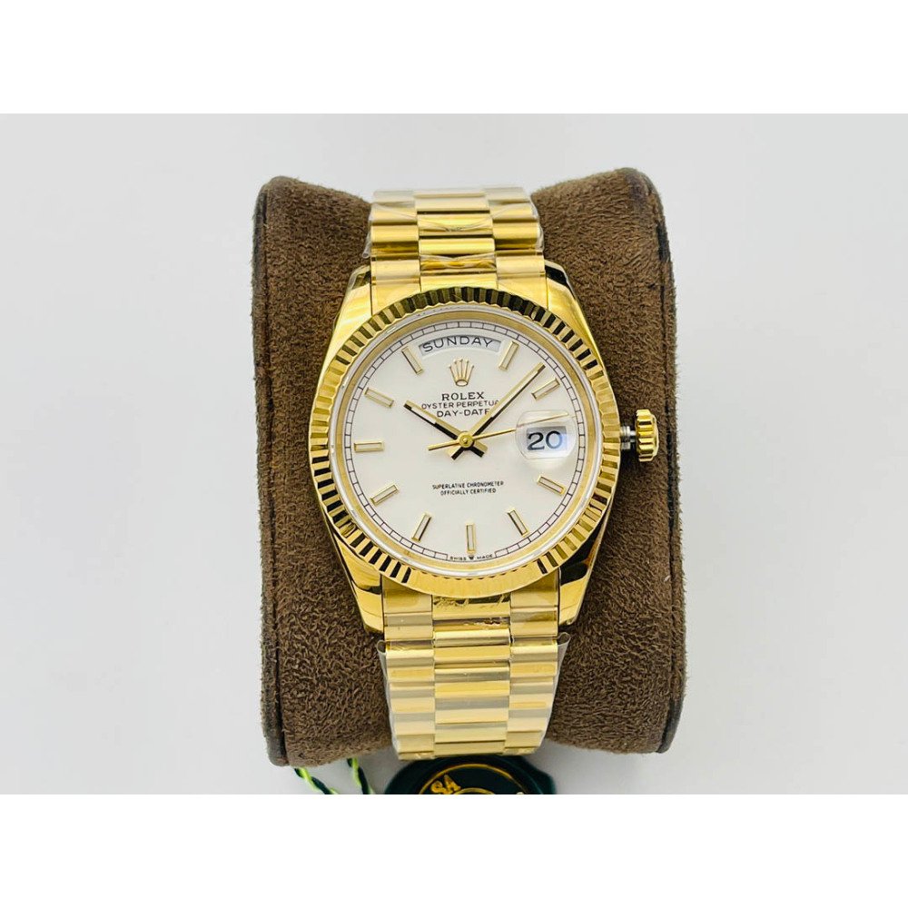 Rolex Day-Date All Gold White Dial Super Clone Swiss 3255 Movement