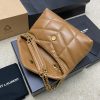 𝙇𝙤𝙪𝙇𝙤𝙪 𝙥𝙪𝙛𝙛𝙚𝙧～LOULOU PUFFER New Mini Double Chain Quilted Lambskin Bag Caramel Lambskin/Antique Gold 759337
