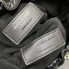 Cloud bag Mini leather shoulder bag Cloud-shaped underarm bag Wax leather black/antique silver 681632