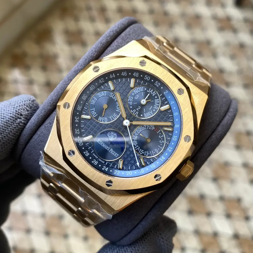 AP Royal Oak 41mm Complicated 26574 YG APS F1:1 Best Edition Blue Dial on YR Bracelet A5134 (CHS)