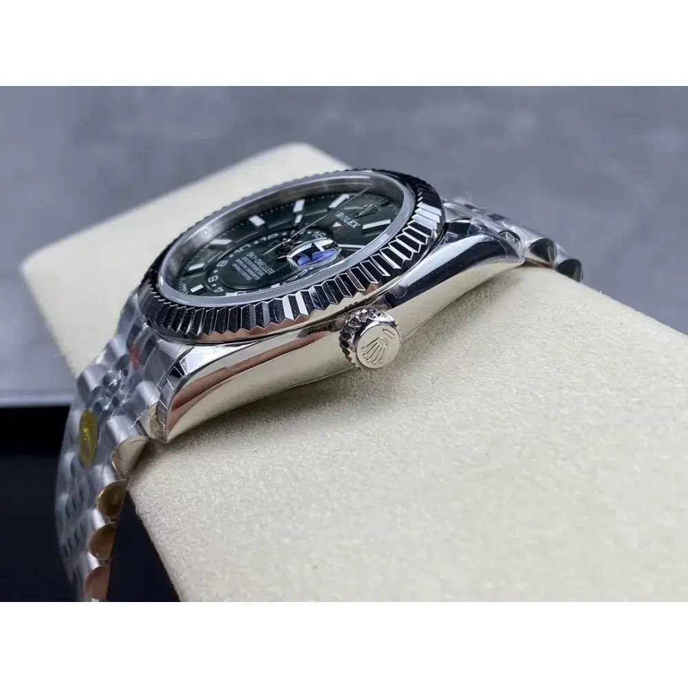 Rolex Sky-Dweller 336934 Navigator Series Green Dial Steel Swiss 2824 Movement