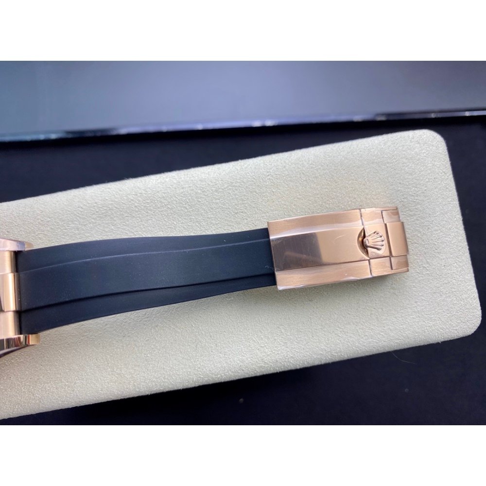 Rolex Daytona 116515 Rose Gold White Dial Rubber Strap A7750 Movement