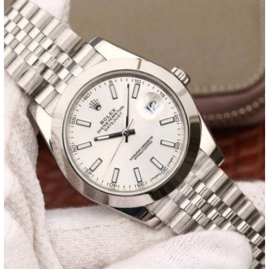Rolex Datejust 116200 White Dial Jubilee Bracelet White Gold Swiss Clone Movement