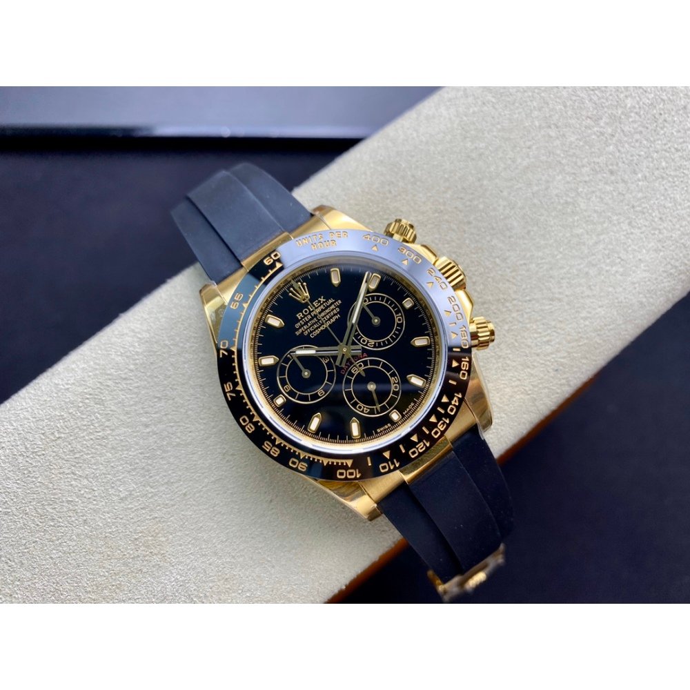 Rolex Daytona 116518LN Black Dial Rubber Strap A7750 Movement