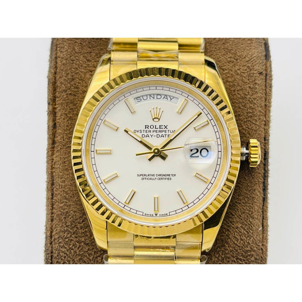 Rolex Day-Date All Gold White Dial Super Clone Swiss 3255 Movement