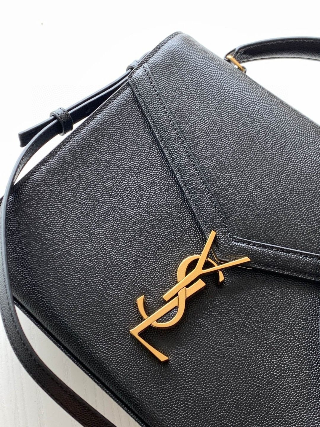 Cassandra Medium Grain-Pressed Leather Tote Bag
