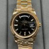 Rolex Day-Date 228238 Rose Gold Black Crystal Dial President Bracelet Swiss 3255 Movement