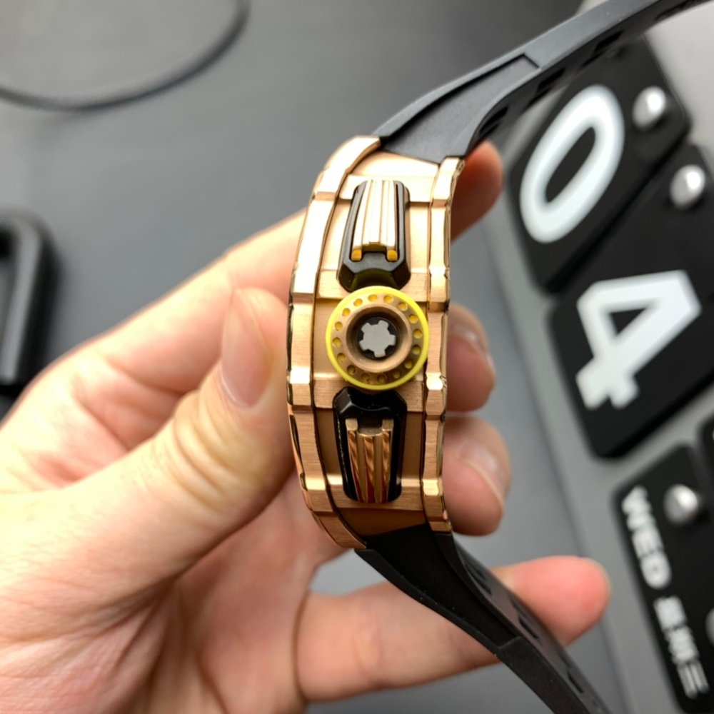 Richard Mille Rose Gold RM11-03 Men Automatic Transparent Dial