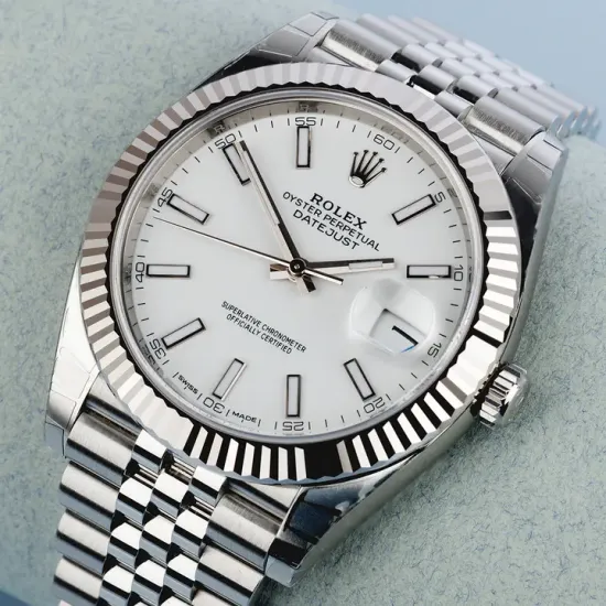 Rolex Datejust 41 Oystersteel and 18K White Gold 41 mm White Dial 126334-0010