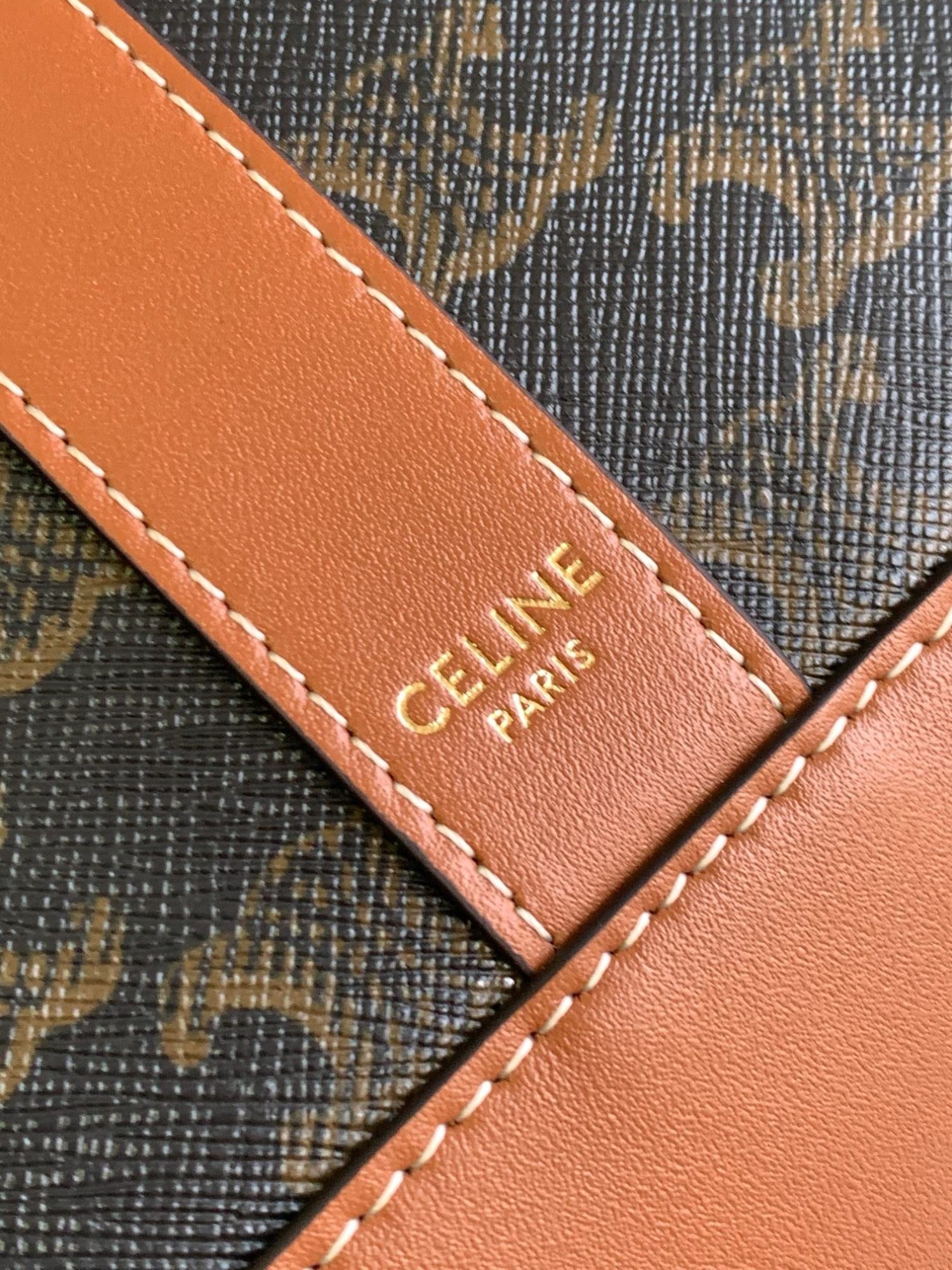CELIN_E CABAS Medium Bag in Calfskin with Logo Print 31.5 x 31.5 x 16 cm