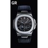 PATEK PHILIPPE Nautilus 5712G-001 SS GRF 1:1 Best Edition Black Dial on Black Leather Strap A240