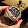 Richard Mille RM011 Men Mechanical Diamond Bezel Rubber Band Watch
