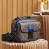 S LOCK messenger bag m45863 French original leather closure pure steel hardware